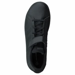 Grand Court Elastic Lace and Top Strap Shoes Core Black / Core Black / Grey Six