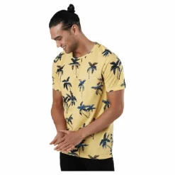 Hazy Aop Tee Ss Crew Neck Sahara Sun