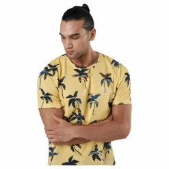 Hazy Aop Tee Ss Crew Neck Sahara Sun