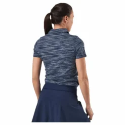 Heather Slub Polo Blue