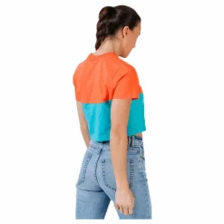 Heritage SS Top Orange/Turquoise