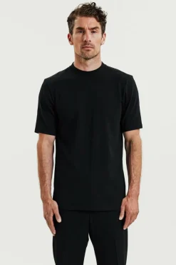 High Neck Tee Black