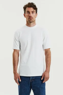 High Neck Tee White