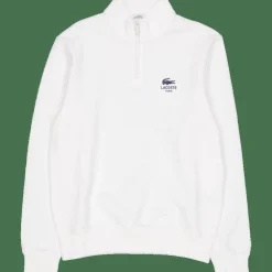 High Neck Zip-up Print Sweatsh White 70v