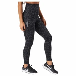 High Waist Tights - Side Pocke Leopard