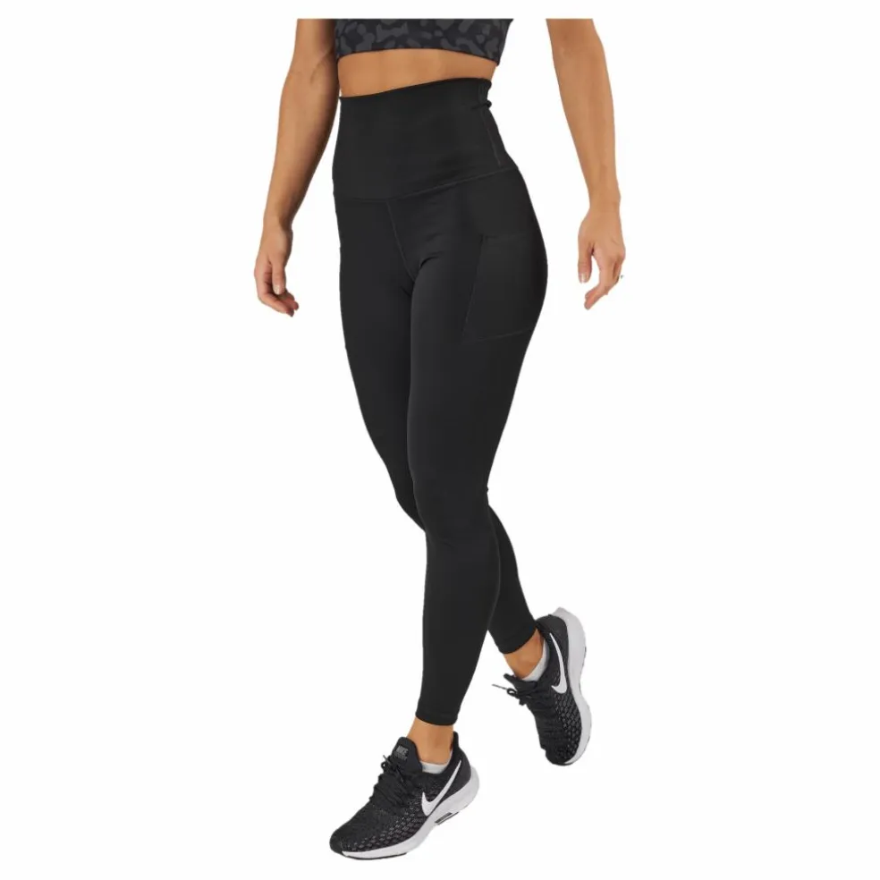 High Waist Tights - Side Pocke Black