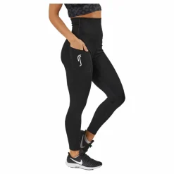 High Waist Tights - Side Pocke Black