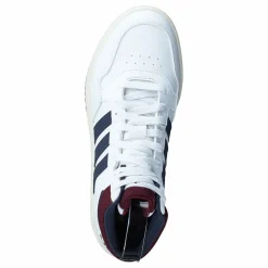 Hoops 3.0 Mid Lifestyle Basketball Classic Vintage Shoes Cloud White / Shadow Navy / Shadow Red