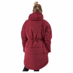 Hourglass Puffer Jacket Red