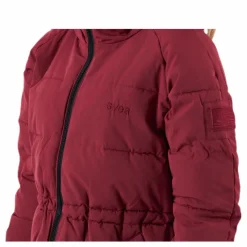 Hourglass Puffer Jacket Red