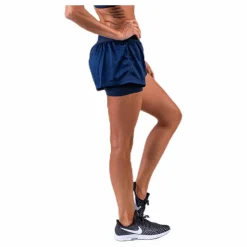 2-In-1 Woven Short 3" Blue