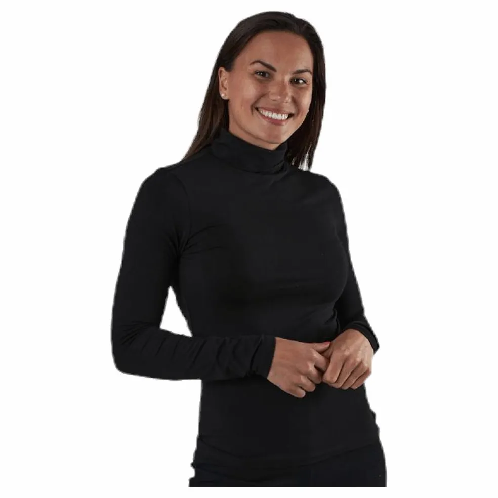 Irene Ls Rollneck Top Black