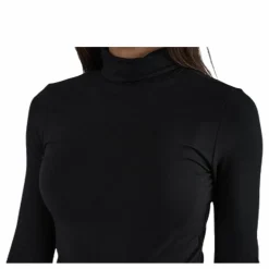 Irene Ls Rollneck Top Black