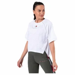 Jacquard Performance Boxy Top White