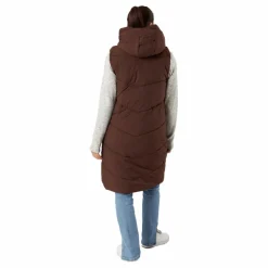 Jamilla Long Puffer Vest Chicory Coffee