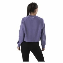 Jamina Cropped Crew Sweat Purple