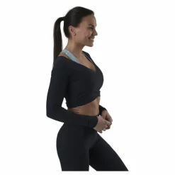 Jana Ls Train Crop Top Blue