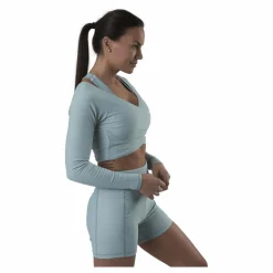 Jana Ls Train Crop Top Grey