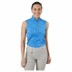 Jess Ss Polo Shirt Pacific