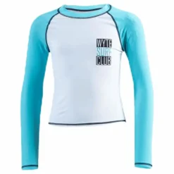Jr UV Shirt LS Turquoise/White