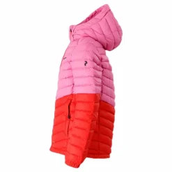 Junior Frost Blocked Down Hood Pink/Red