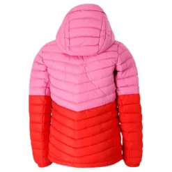 Junior Frost Blocked Down Hood Pink/Red