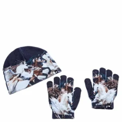 Kaya Hat and Glove Set Black