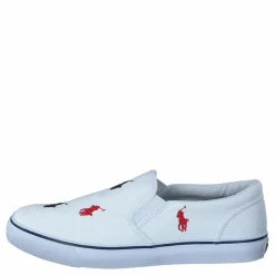 Keaton Slipon White/ Navy, Red