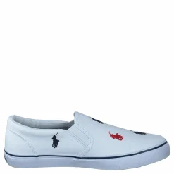 Keaton Slipon White/ Navy, Red