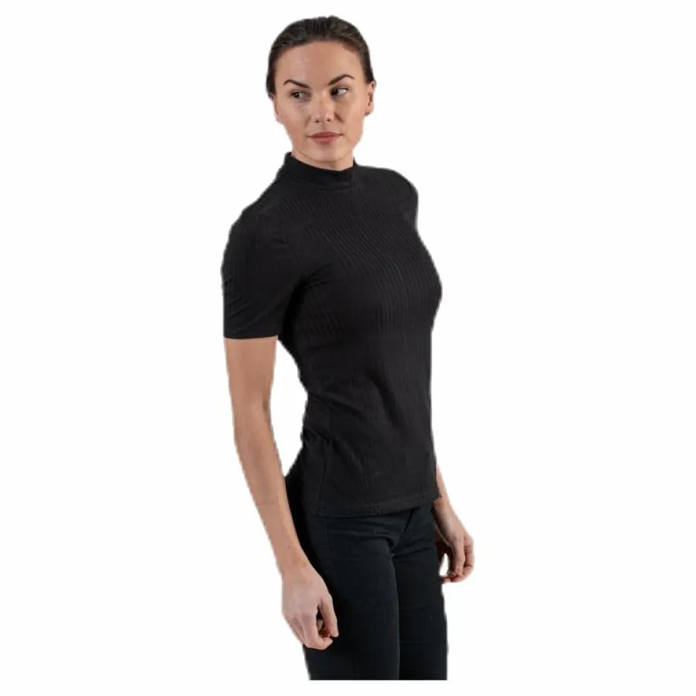Kylie Ss T-Neck Top Black
