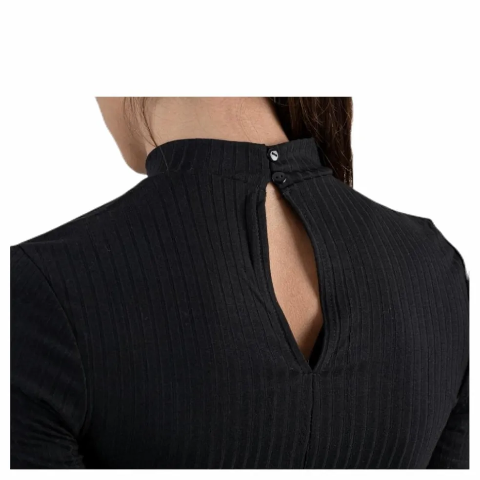 Kylie Ss T-Neck Top Black