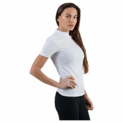 Kylie Ss T-Neck Top  White