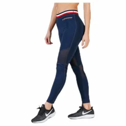 Legging With Mesh Full Length Blue