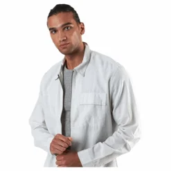 Life Linen Shirt Ls One Pocket White