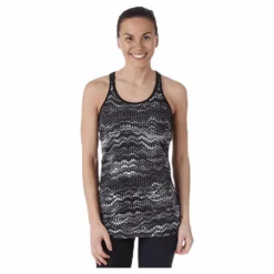 Long Racerback AOP Black