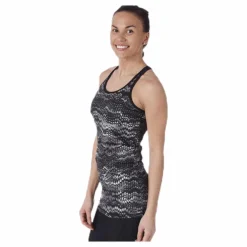 Long Racerback AOP Black