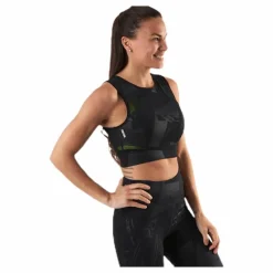 Mado Aop Cropped Training Top Black