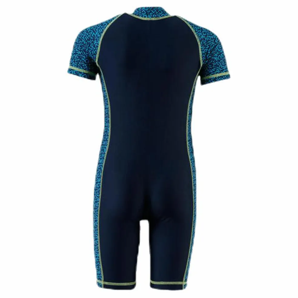 Mayon Printed UVA Swimsuit Blue