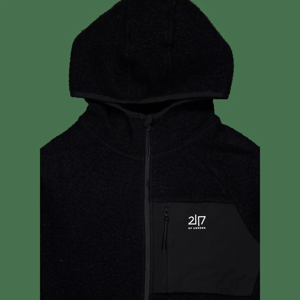 Men’S Wool Pile Hoodie Skord Black