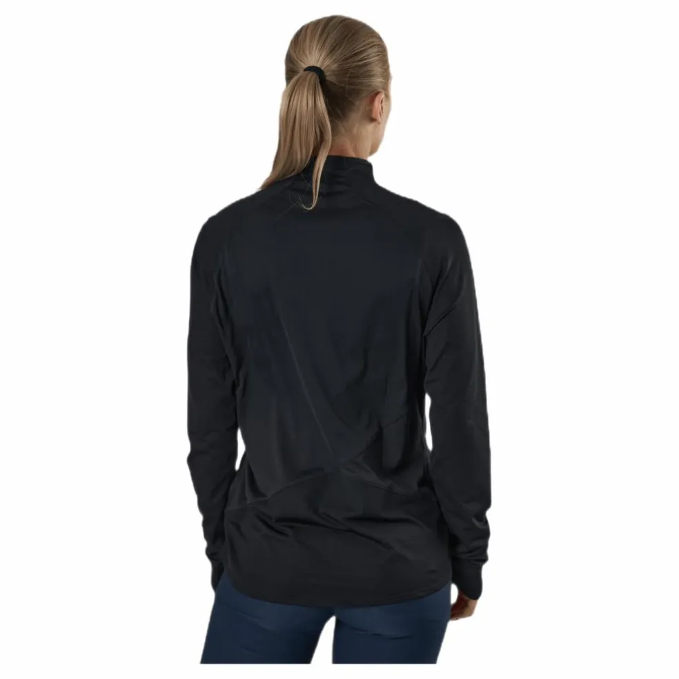 Mesh 1/4 Zip Black