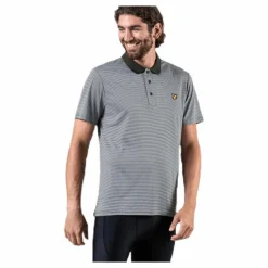 Microstripe Polo Green