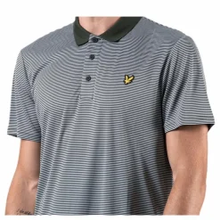 Microstripe Polo Green