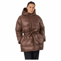 Mid Length Beltet Coat Dark Bark