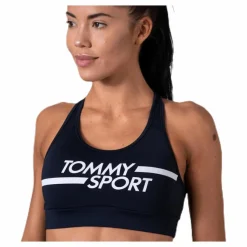 Mid Support Bra Logo Blue