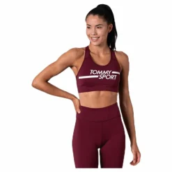 Mid Support Bra Logo Red