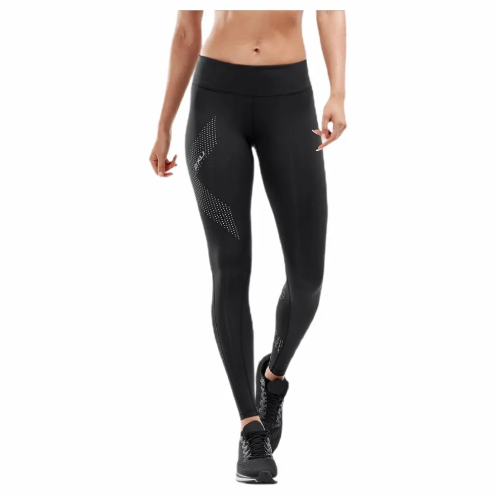 Mid-Rise Compression Tights Black/Grey