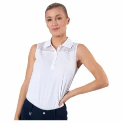 Miko Sleeveless Poloshirt White