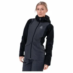 Mila Rain Jacket Black/Grey