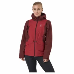 Mila Rain Jacket Maroon Red/brick Red