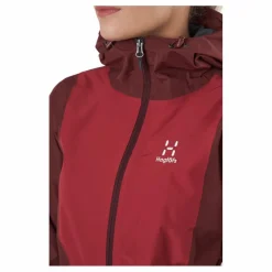 Mila Rain Jacket Maroon Red/brick Red